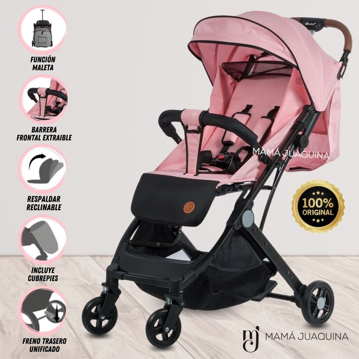 EBABY - Coche Maleta «CARTAGENA» Edición Limitada Pink