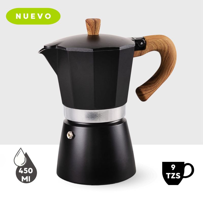 GENERICO - CAFETERA ITALIANA 9 TAZAS NEGRO