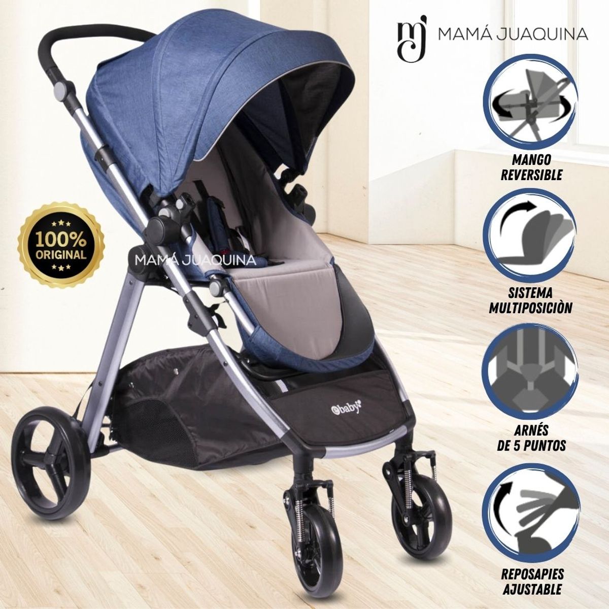 EBABY - Coche de Paseo «NORTH» Edición Limitada Blue