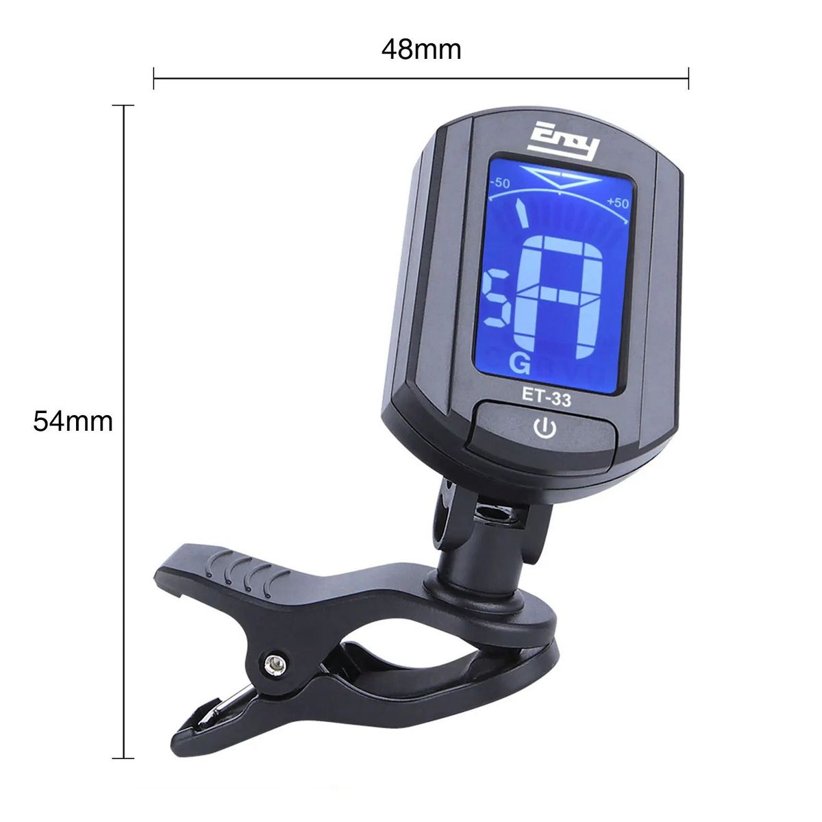 ENO - Afinador Cromático Clip Negro ENOY ET-33