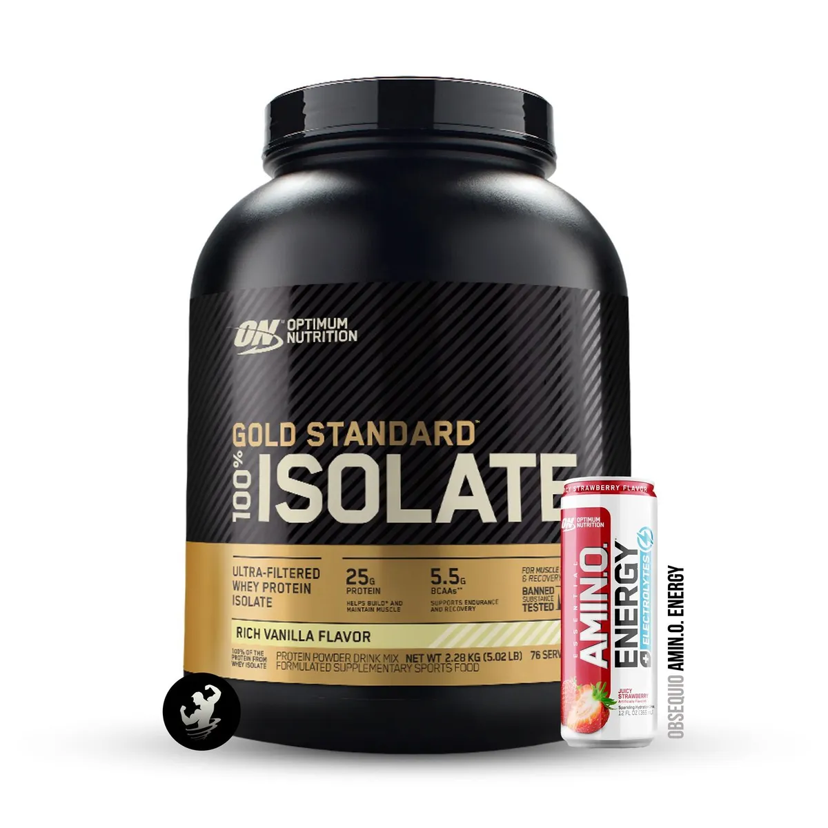 Optimum Nutrition - Proteína Gold Standard 100% Isolate 5 LB - Rich Vanilla