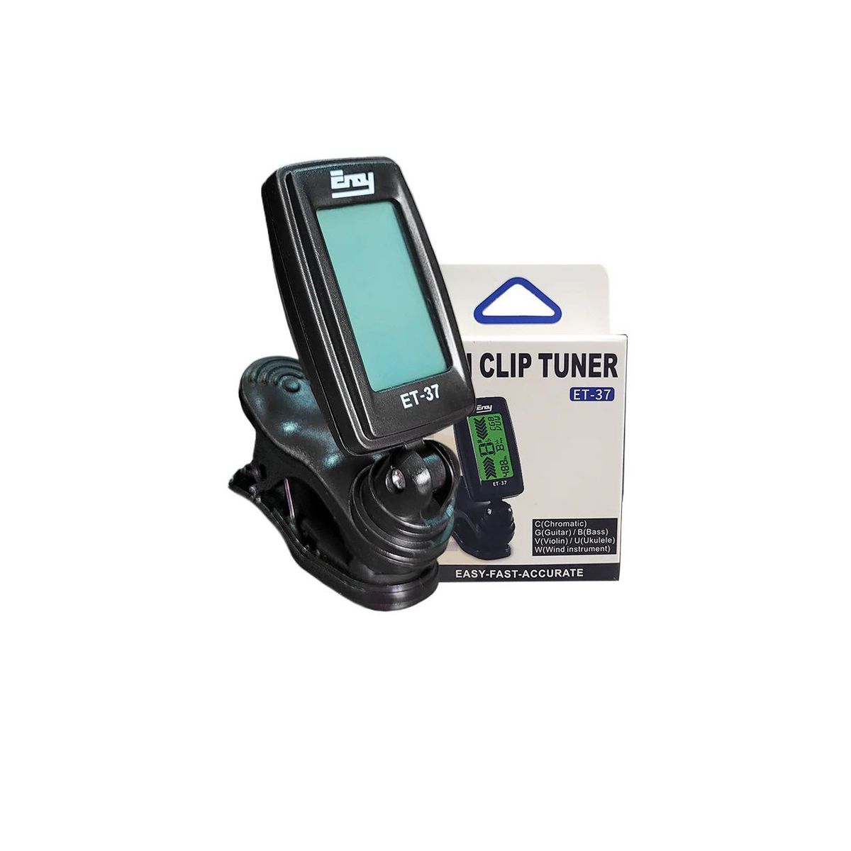 ENO - Afinador Cromático Clip Negro ENOY ET-37