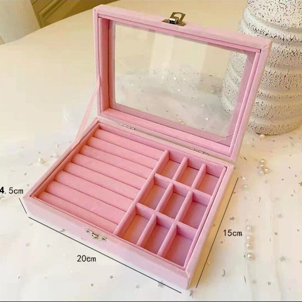 GENERICO - Joyero de 20x15x45 con PantallaTransparente