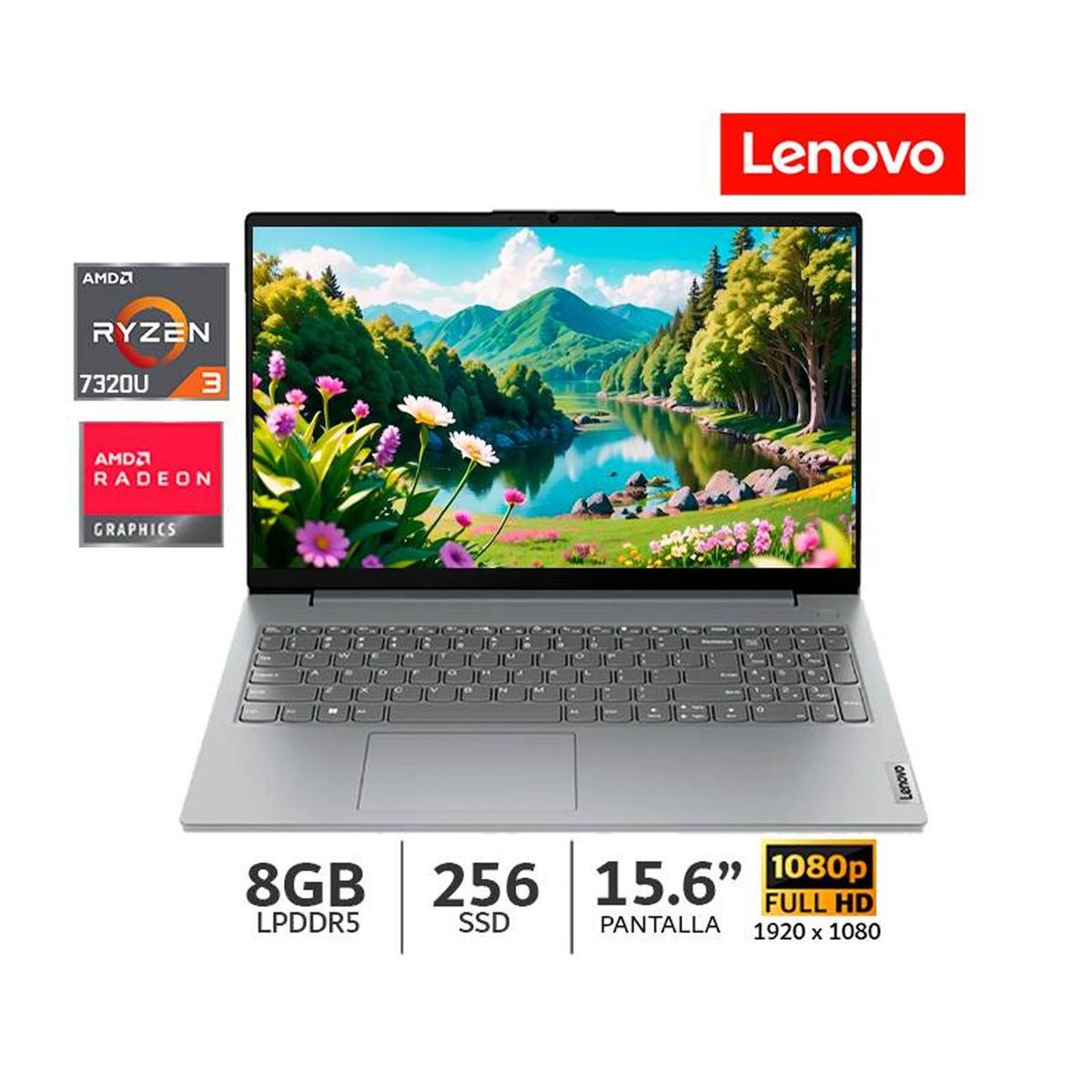 LENOVO - Laptop Lenovo Ryzen 3 8GB 256GB Tarjeta de video 2GB 82YU00X4LM