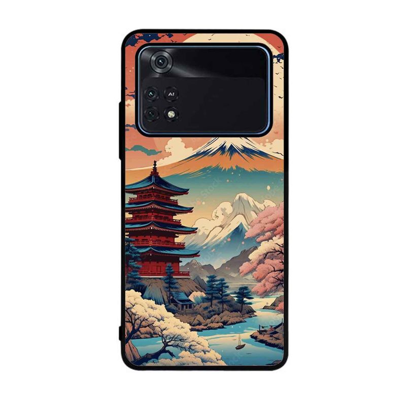 RankOne Funda Compatible con Poco M4 Pro (4G) (6.43 Inches), Funda de Piel Tipo Folio Flip Protectora con Ranura para Tarjeta Carcasa - Negro