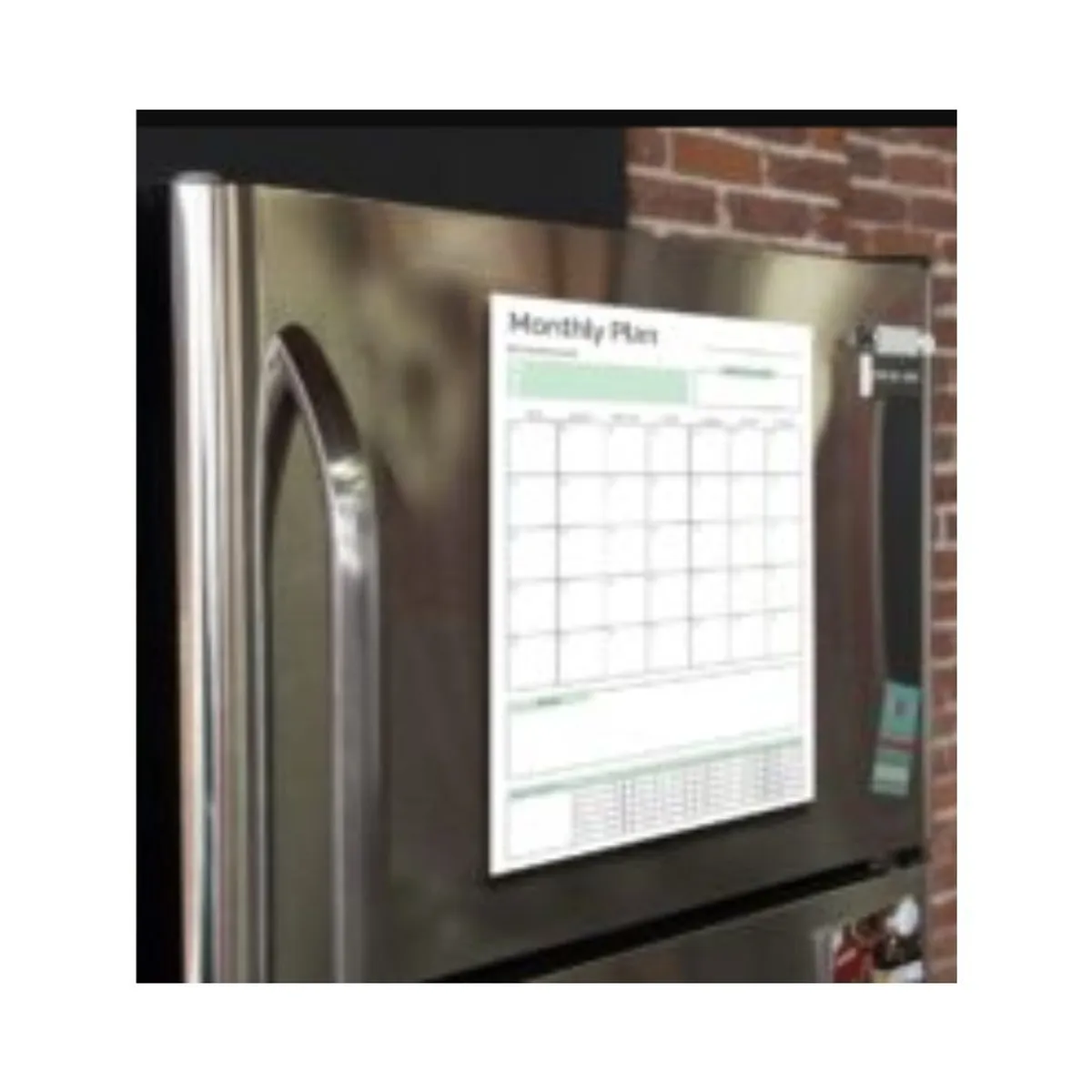 GENERICO - Planificador Pizarra Imantado para Neveras Mensual 44×32 cm
