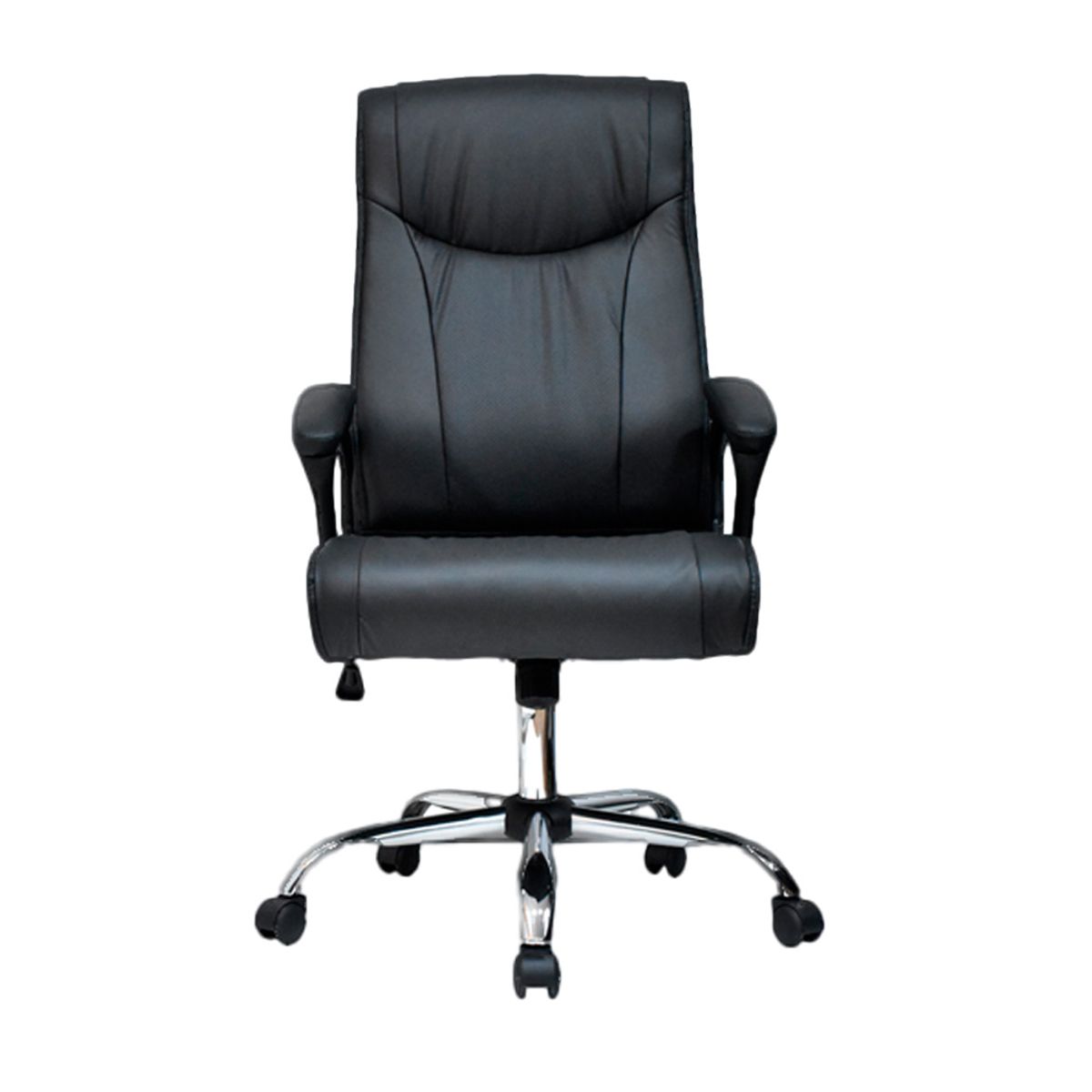 OFIDEAS - Silla de Oficina Ergonómica Vera Negro Cuero Presidente Ofideas
