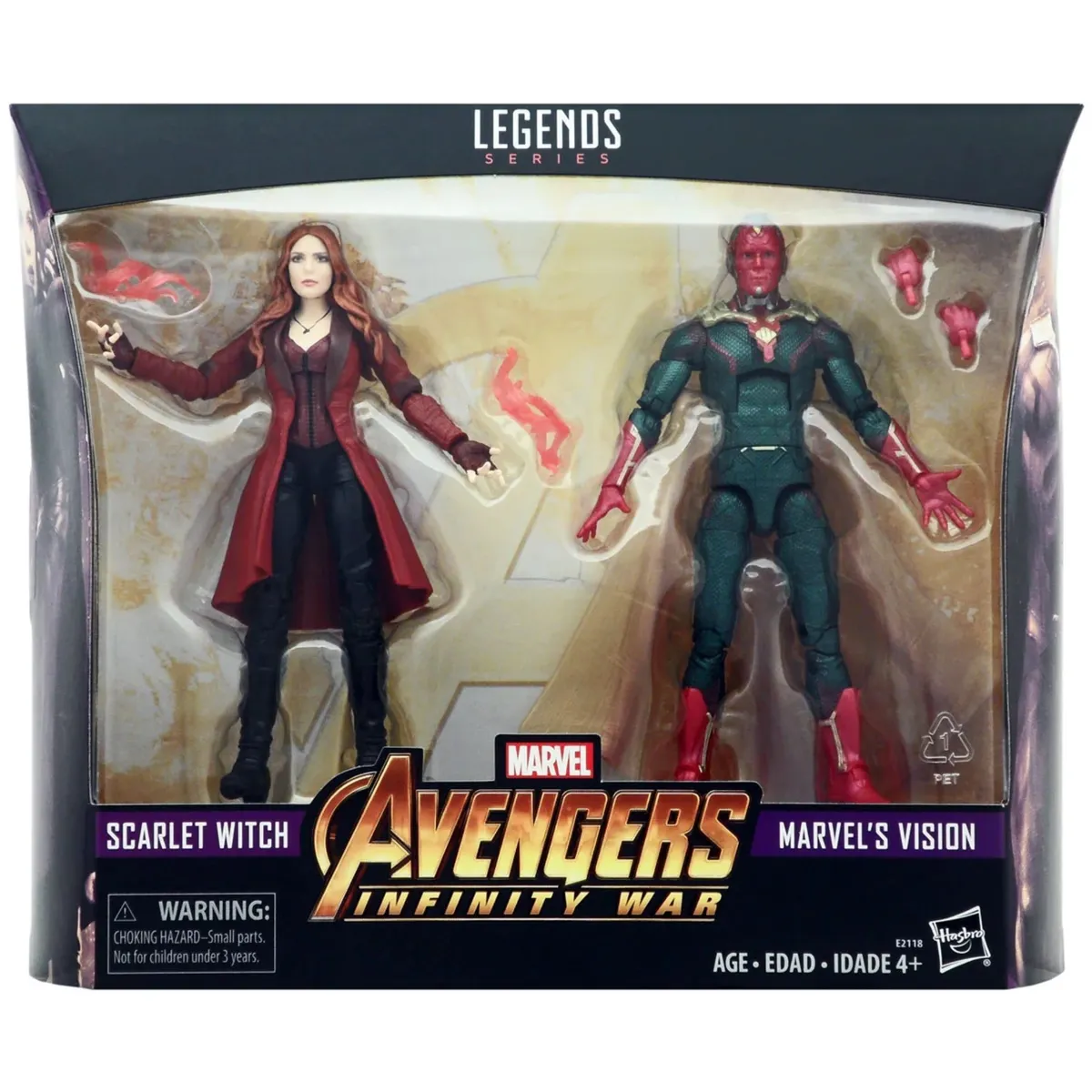 MARVEL - Figura de Scarlet Witch & Vision Infinity War Marvel Legends