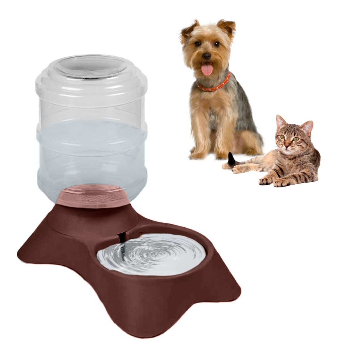KELLER - Bebedero Automático para Mascotas 3 Lt Marrón