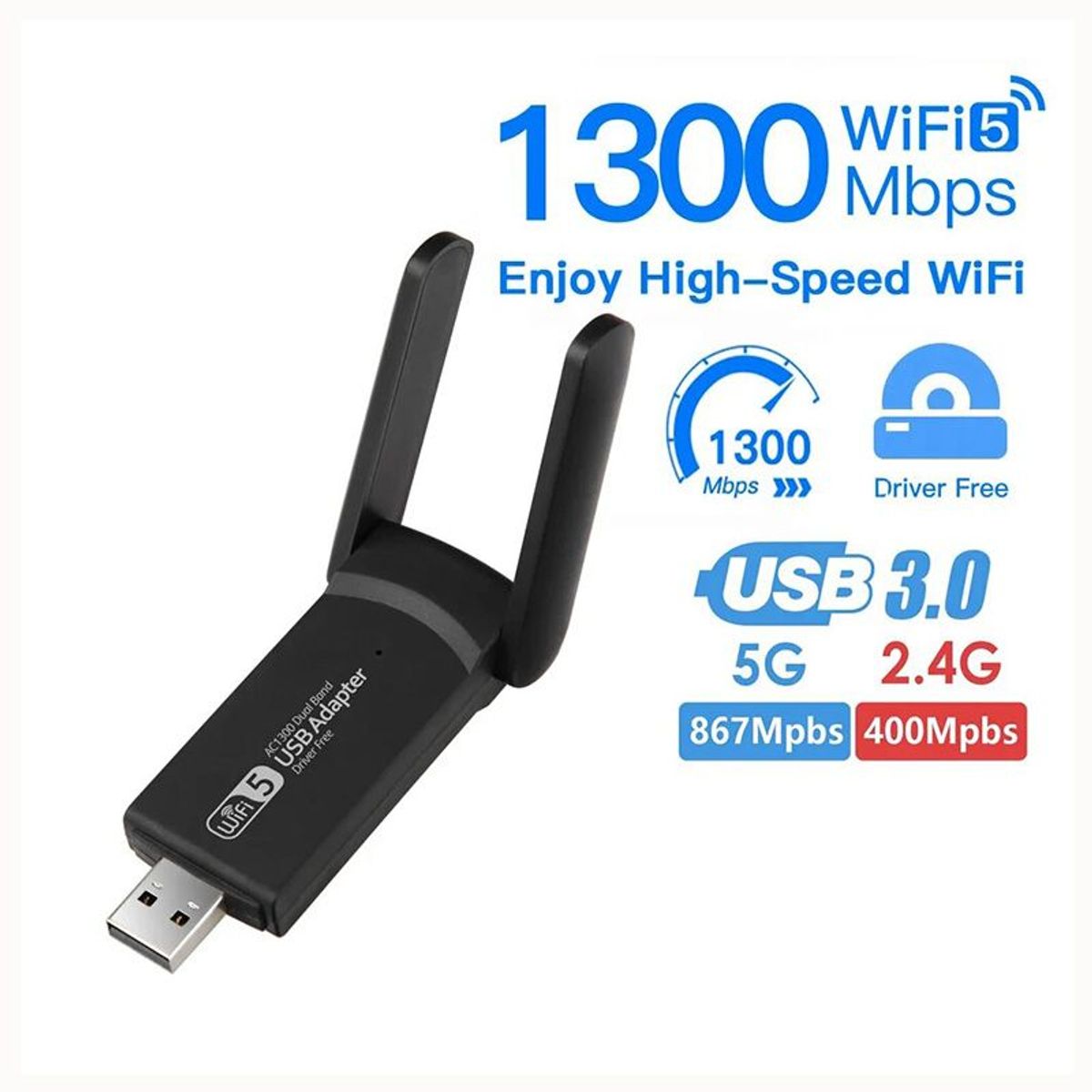 GENERICO - Tarjeta De Red Inalámbrica Doble Banda 5g 2.4g Usb 3.0