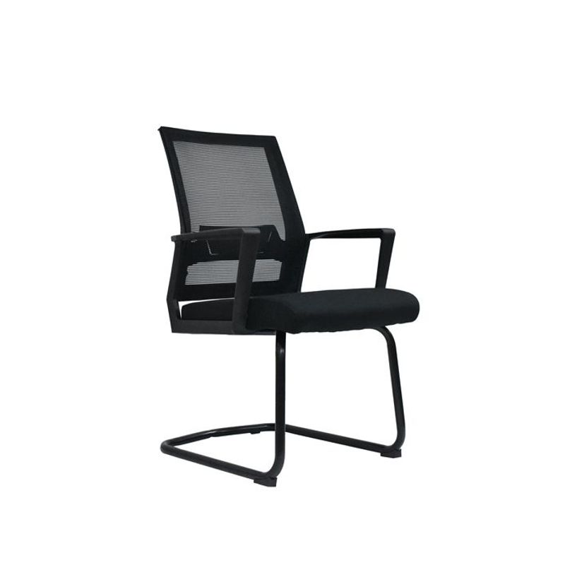 OFIDEAS - SILLA DE OFICINA FIJA TRINEO EN MALLA COLOR NEGRO-OFIDEAS