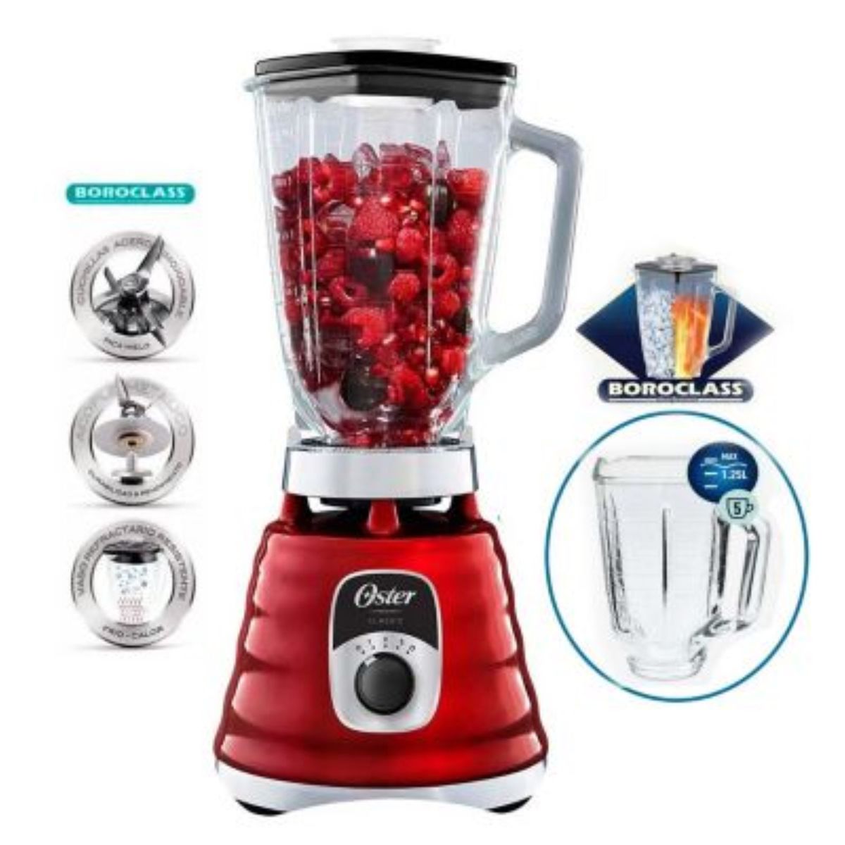 OSTER - Licuadora clásica 3 velocidades BLST4126R 700W