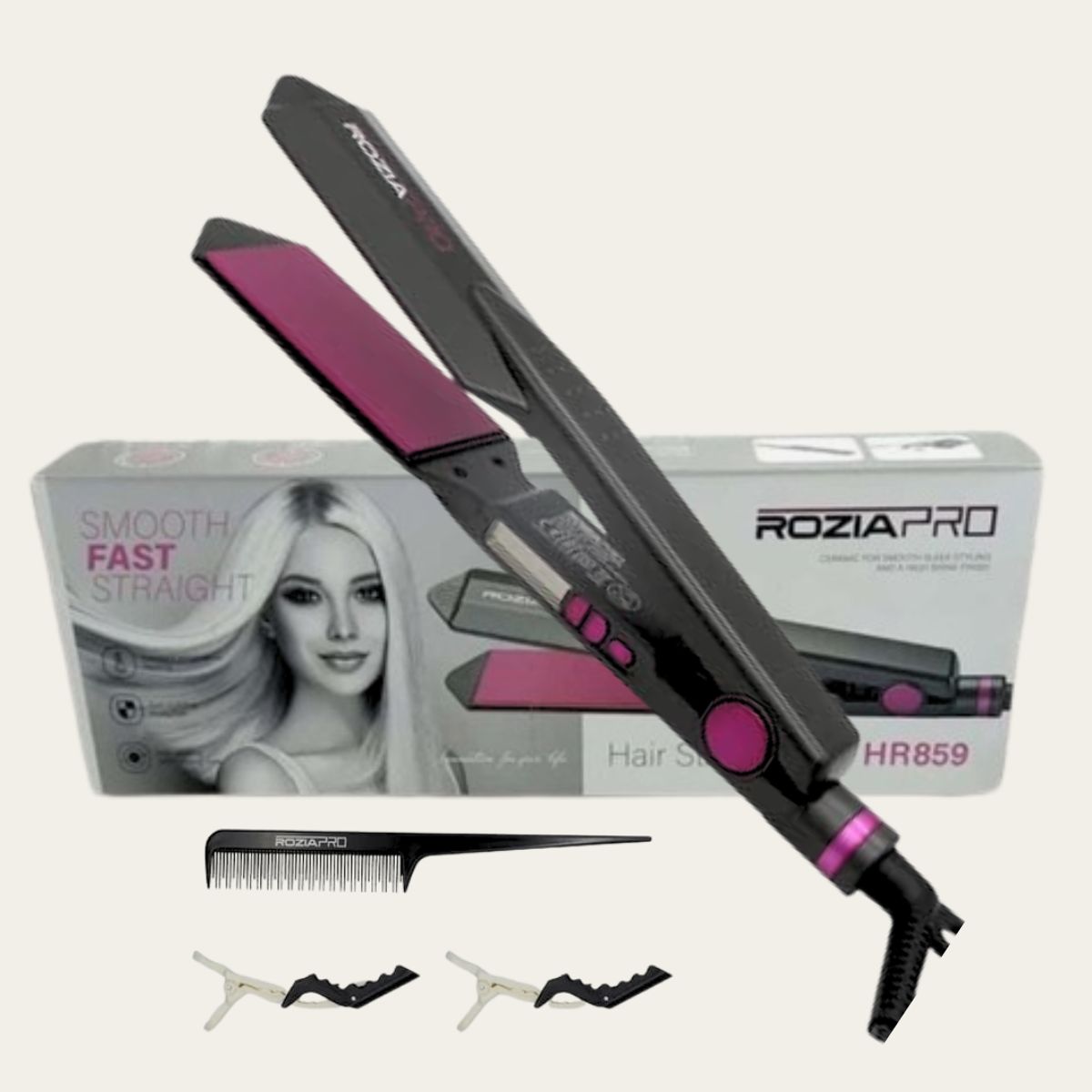 Plancha Alisadora de Cabello Rozia Pro HR 859, marca GENERICO - Foto Principal