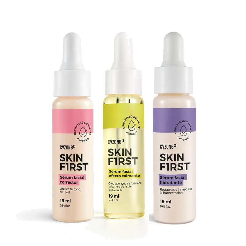 CYZONE - KIT 3 Serum Skin First Calmante Corrector e Hidratante