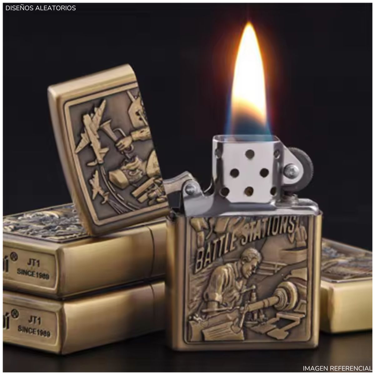 DG - Encendedor de Metal Tipo Zippo
