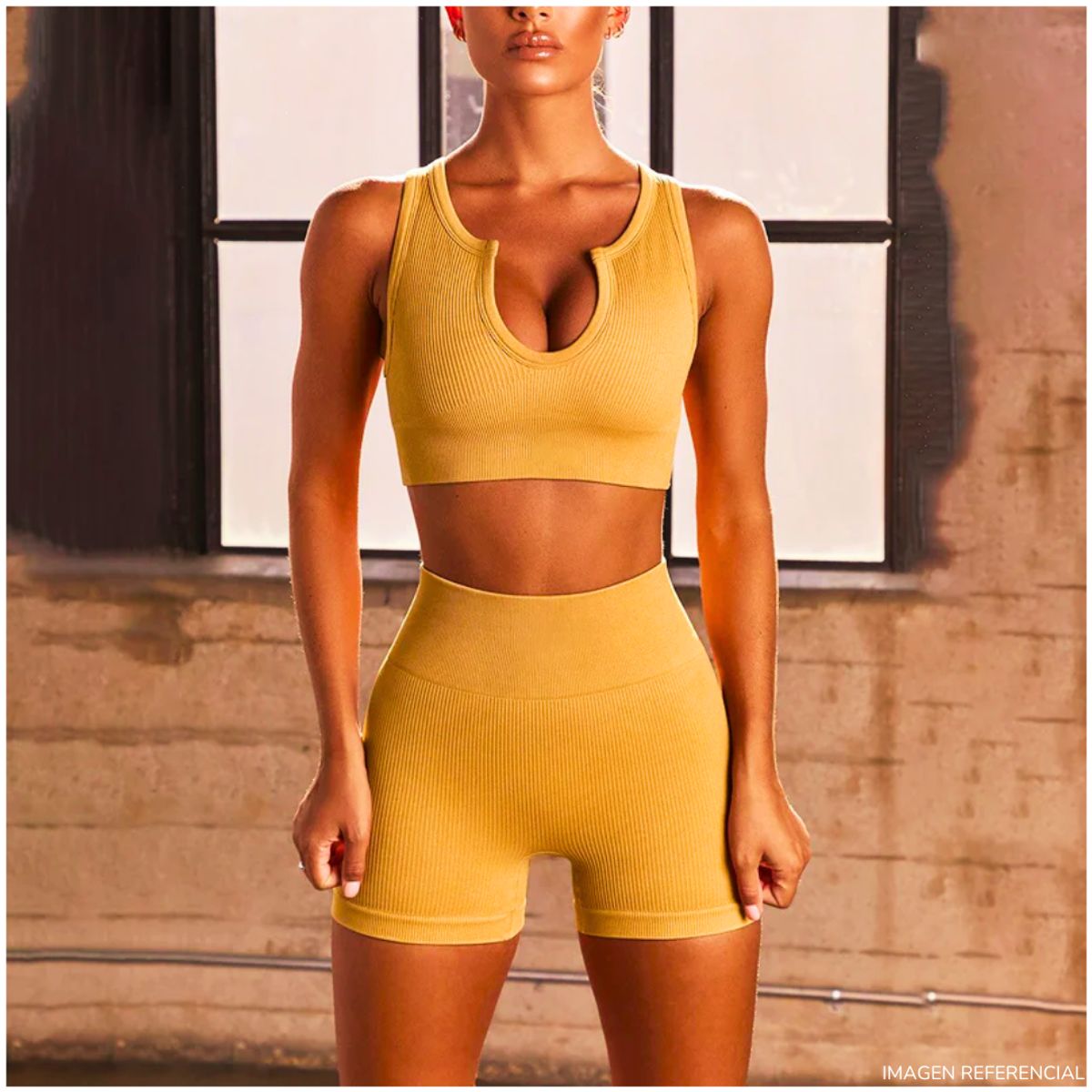 INSPIRA MARKET - Conjunto de short y top deportivo gimnasio o yoga