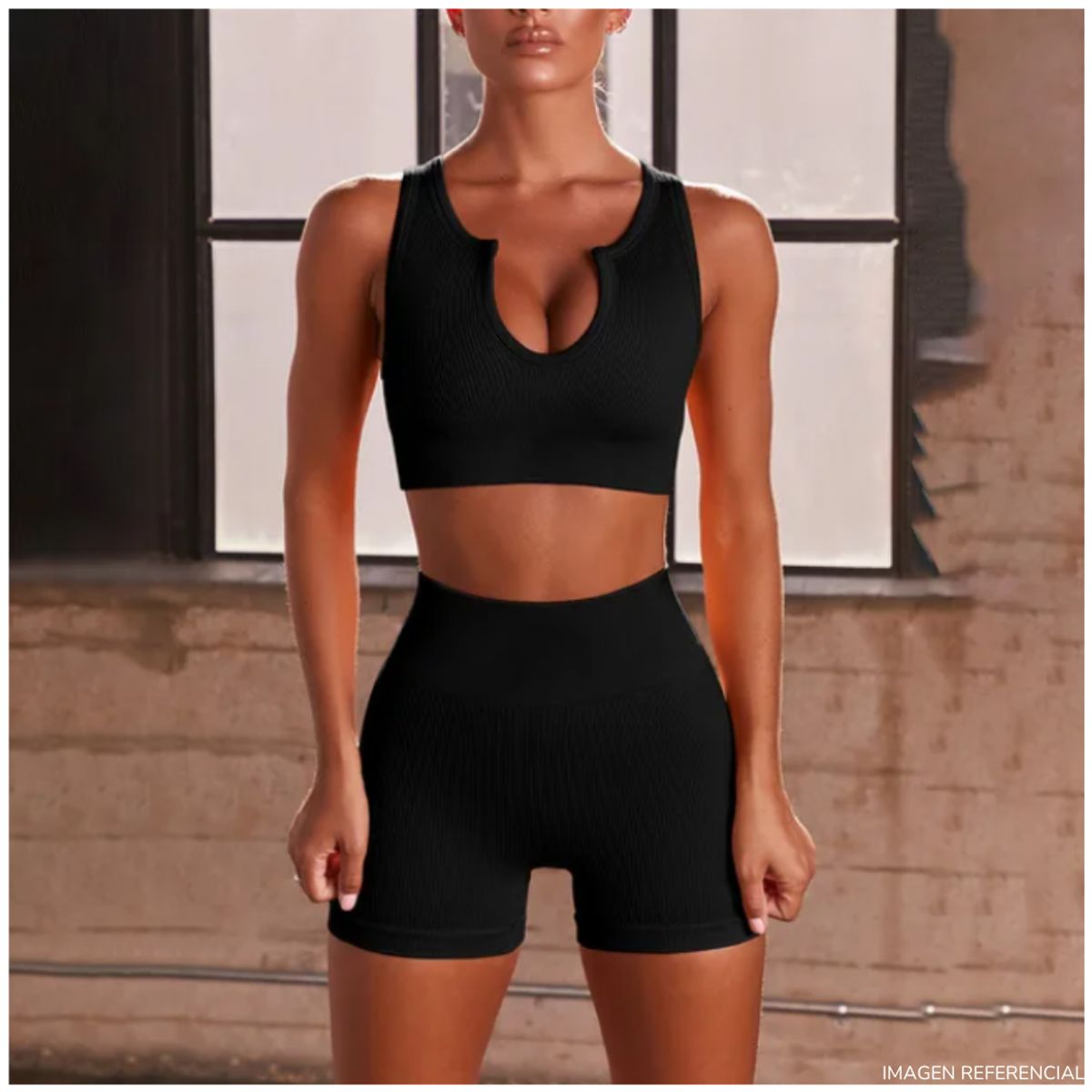 INSPIRA MARKET - Conjunto de short y top deportivo gimnasio o yoga