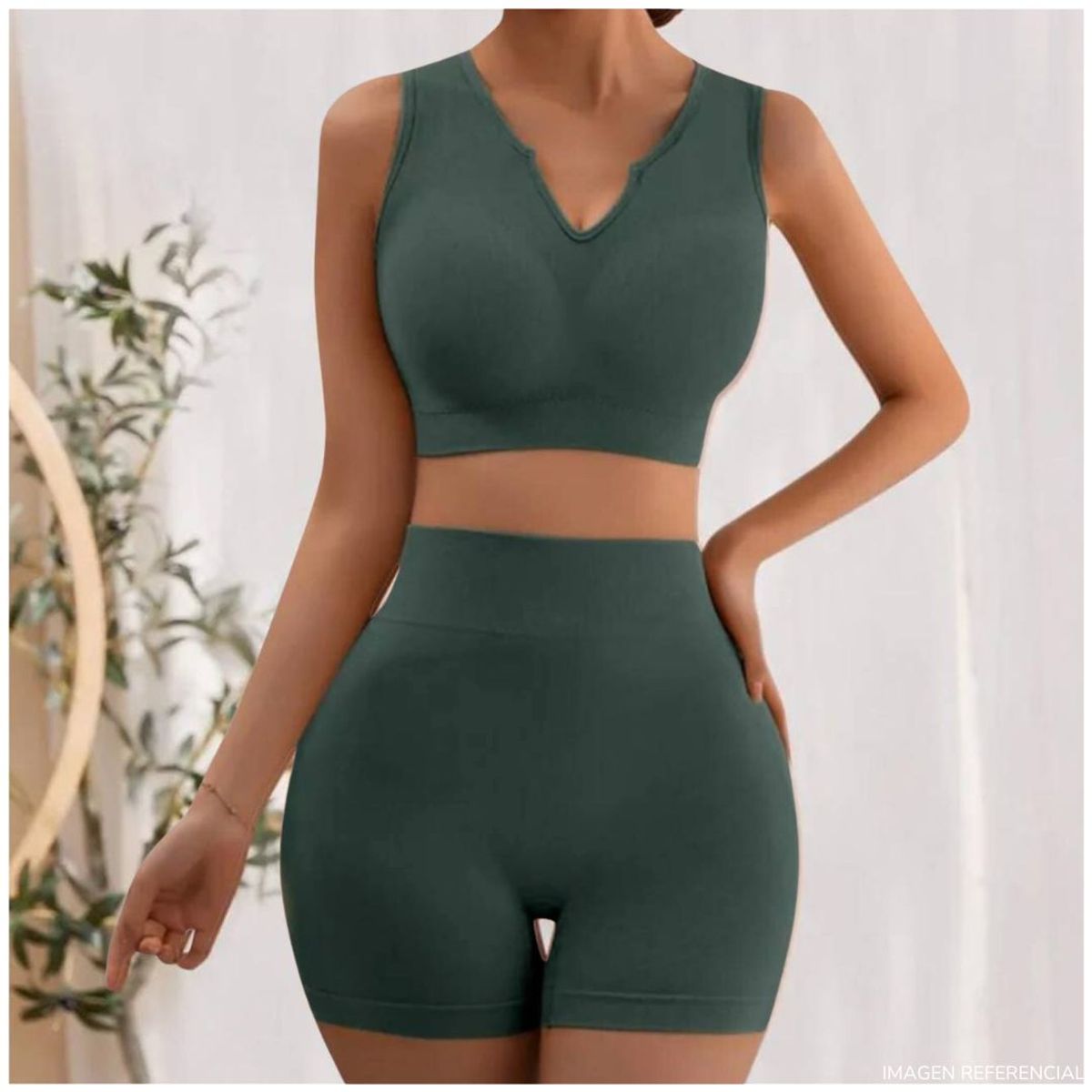INSPIRA MARKET - Conjunto de short y top deportivo gimnasio o yoga