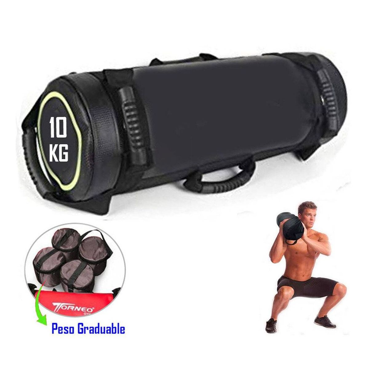 GENERICO - Maletin Crossfit Peso Regulable 10 Kg