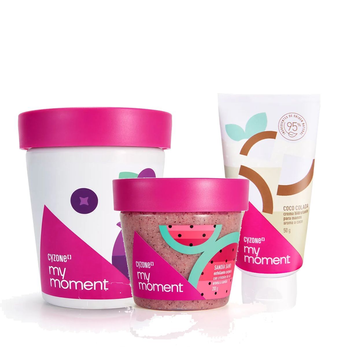 CYZONE - KIT My Moment Hidratante Berry con Exfoliante Sandia con Crema Manos