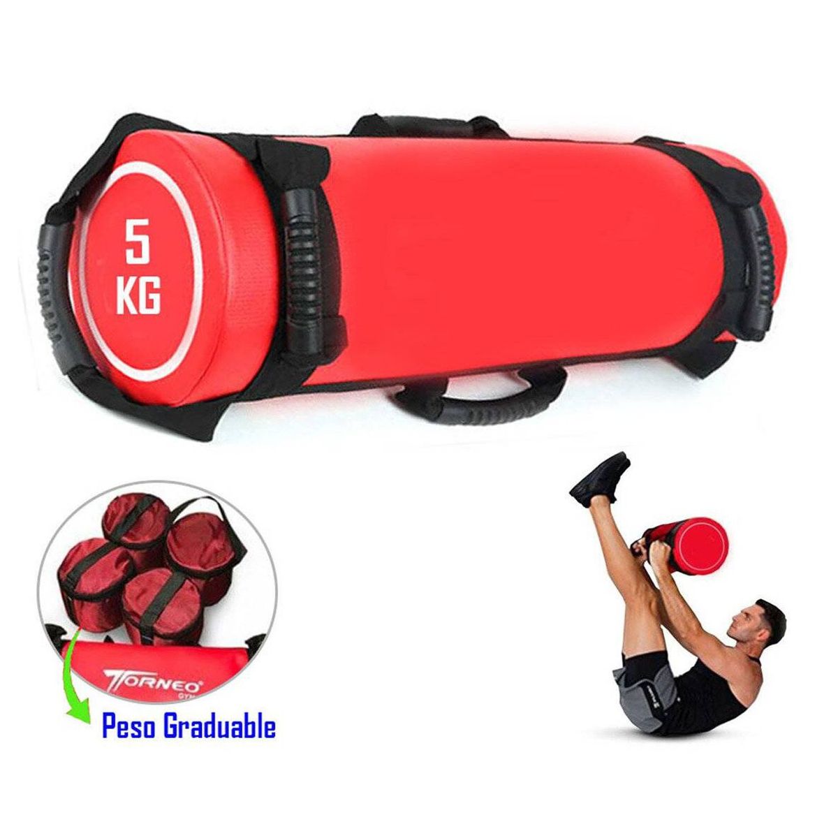 GENERICO - Maletin Crossfit Peso Regulable 5 Kg