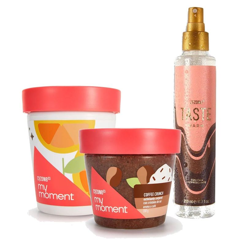 CYZONE - KIT My Moment Hidratante Citrus con Exfoliante Coffee con Taste Warm