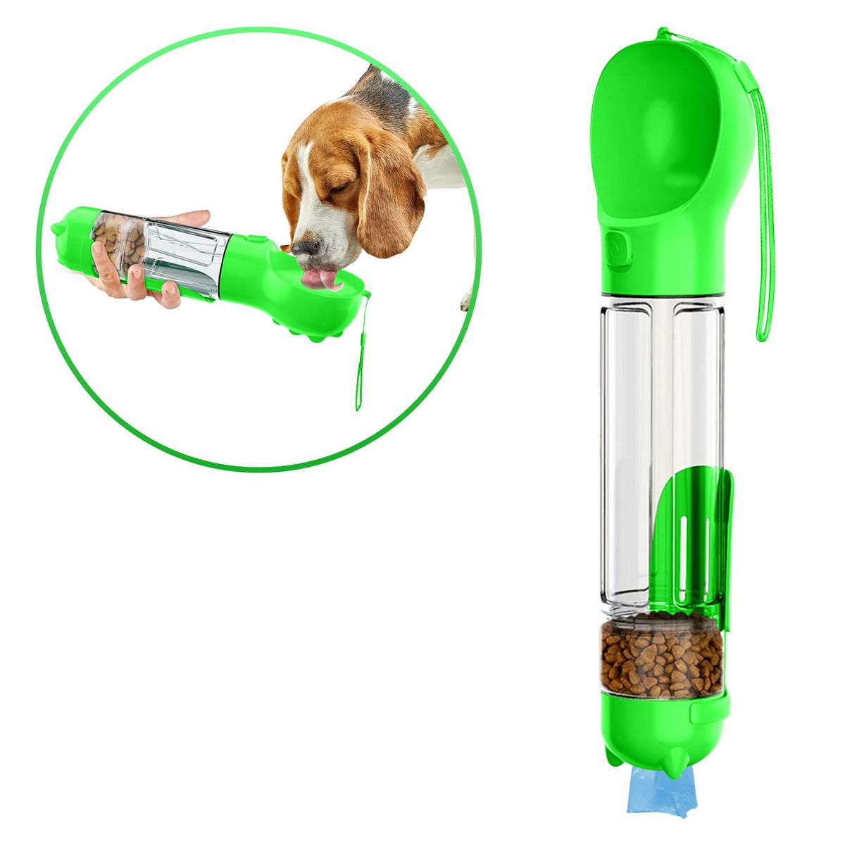 BUYPAL - Botella de Agua para Perros Multifuncional y Portatil Verde