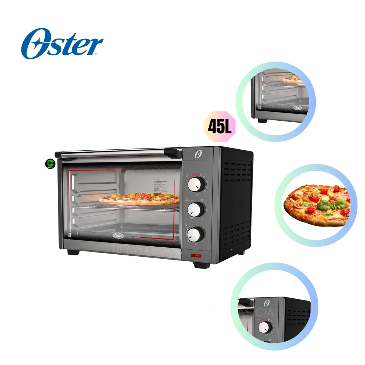 OSTER - Horno Eléctrico Oster de 45 Litros 2000W