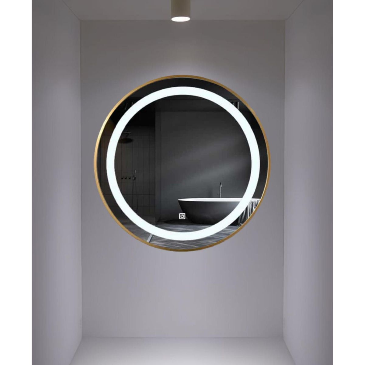 GENERICO - Espejo Circular con Luz Led 60 cm