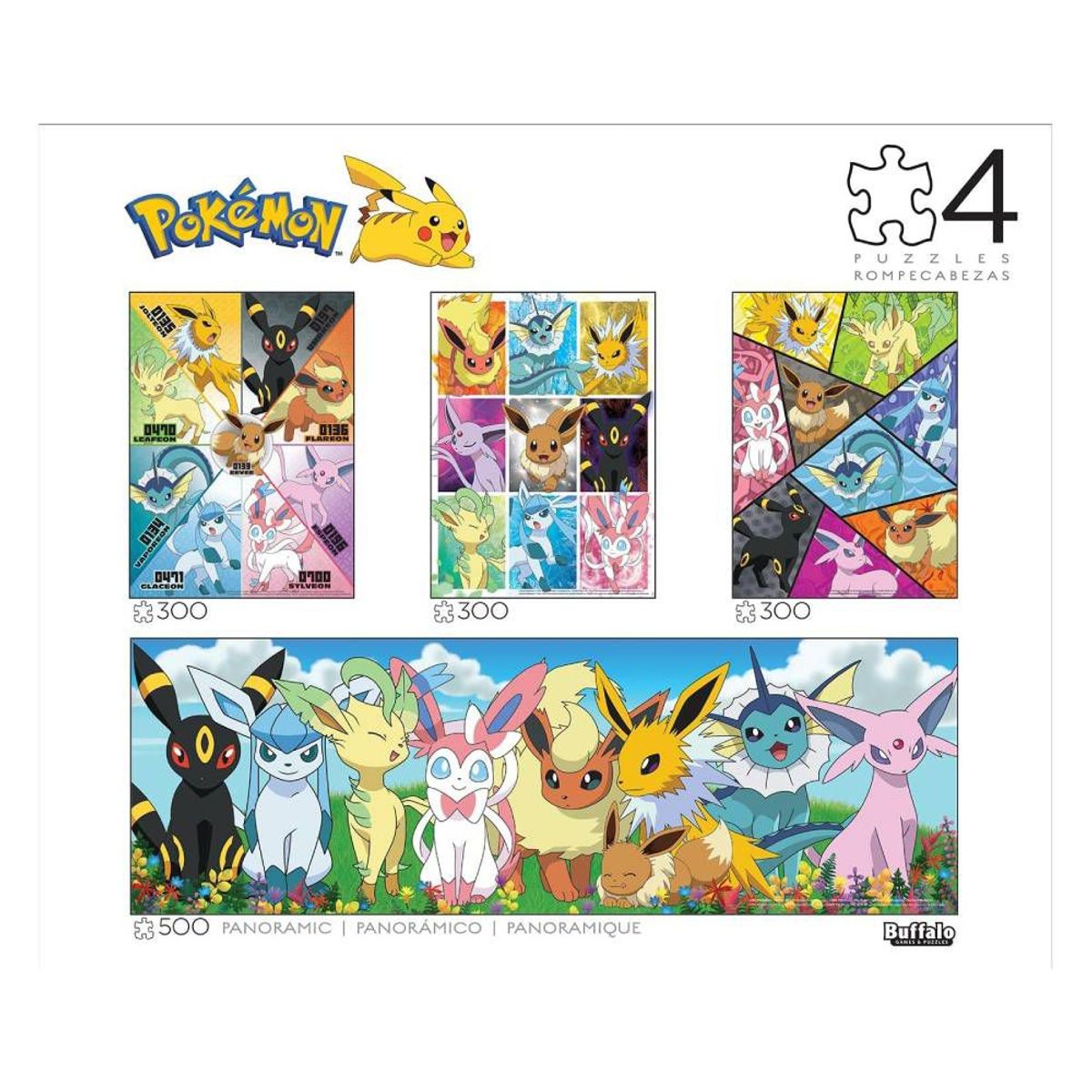 POKEMON - Pokemon Rompecabeza Eevee Y Evoluciones Pack de 4