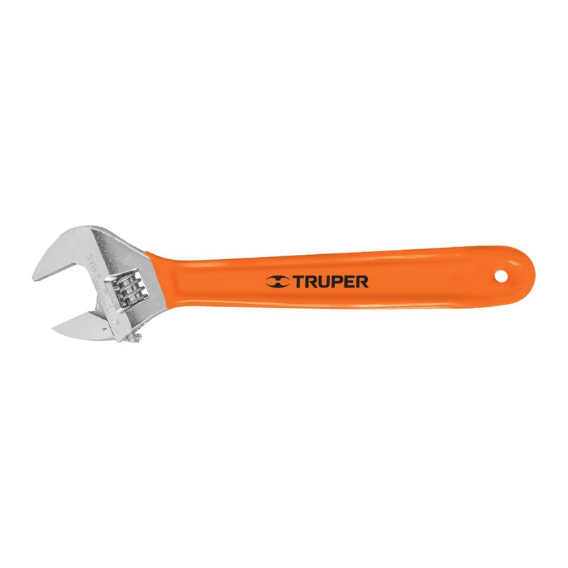 TRUPER - Llave francesa ajustable 15 cromada mango de PVC