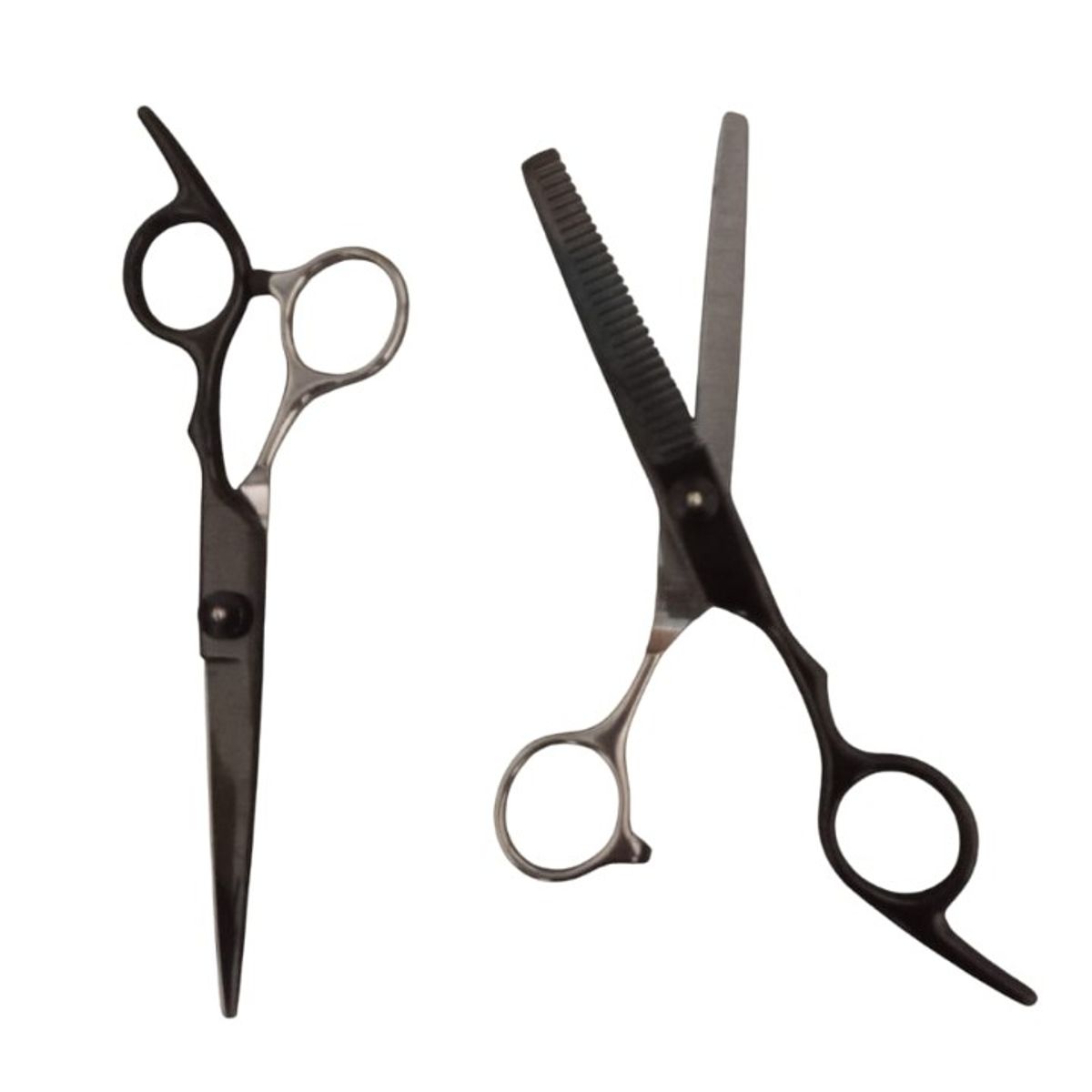 GENERICO - Kit de Tijeras Black-silver Peluqueria Barberia