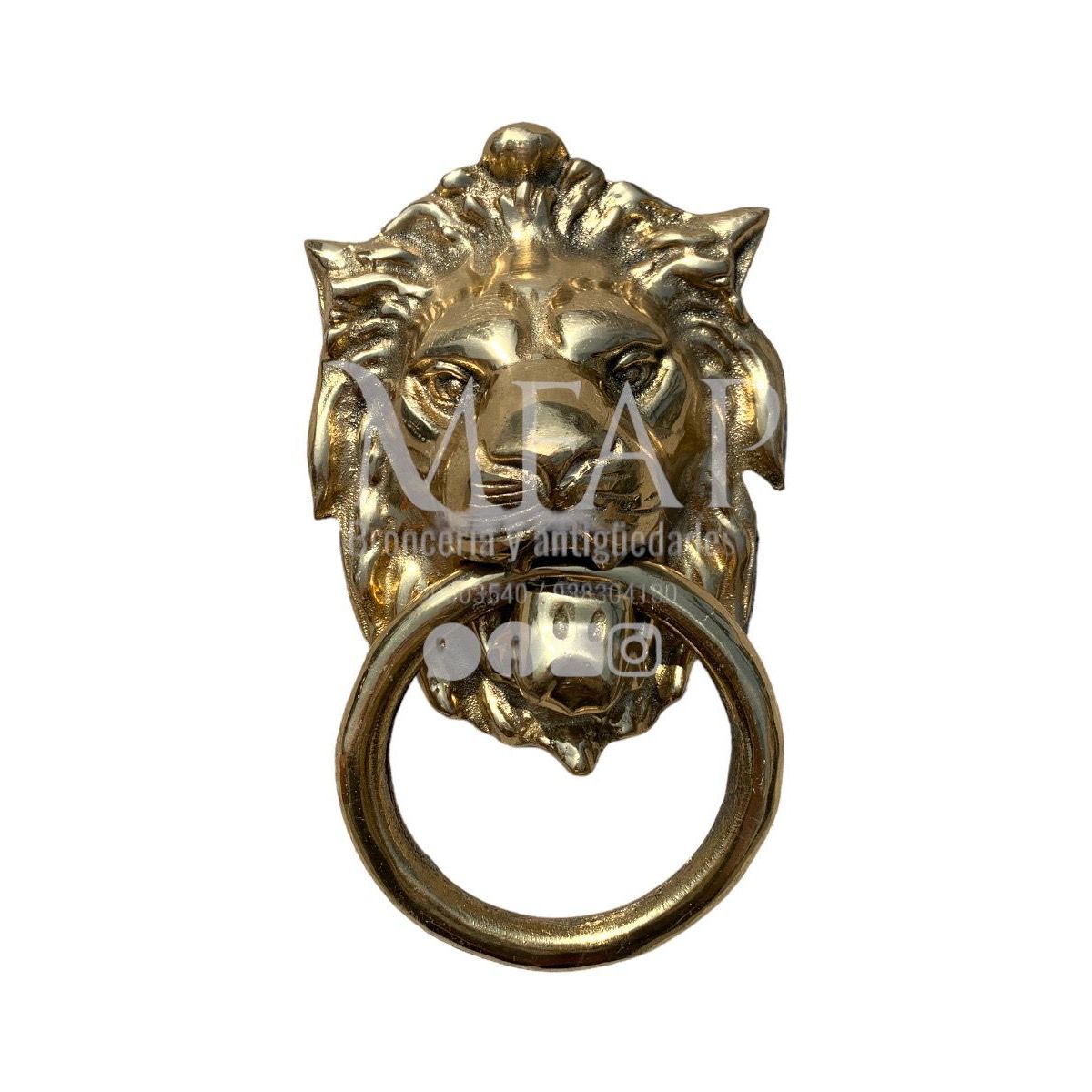 MFAP BRONCERIA Y ANTIGUEDADES - Aldaba de león en bronce - mediana