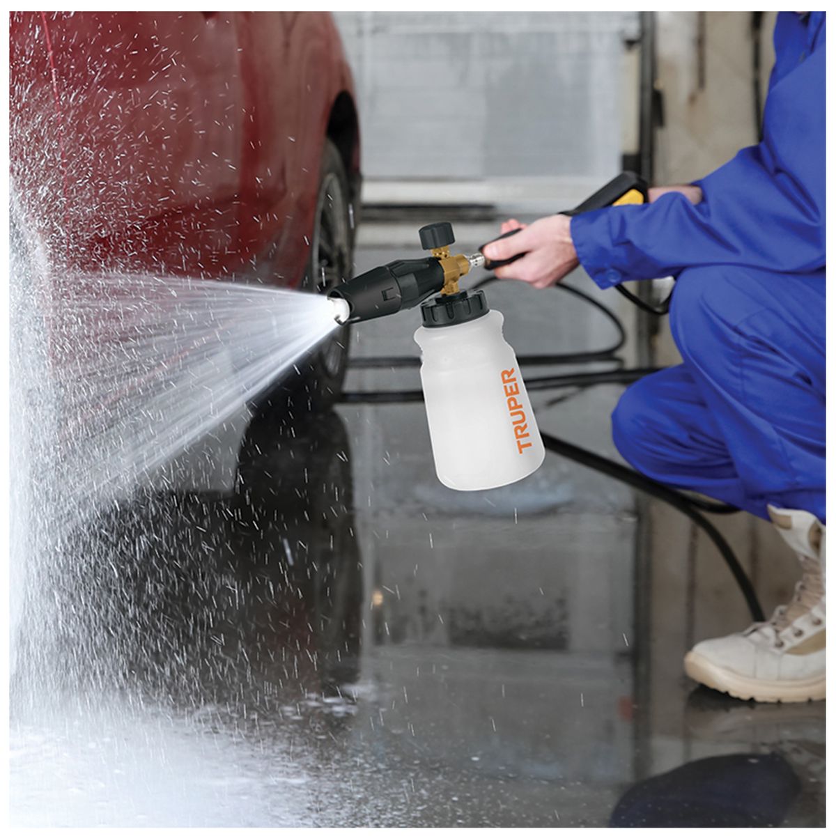 TRUPER - shampunera Dispensador con cañón lanza espuma para hidrolavadora