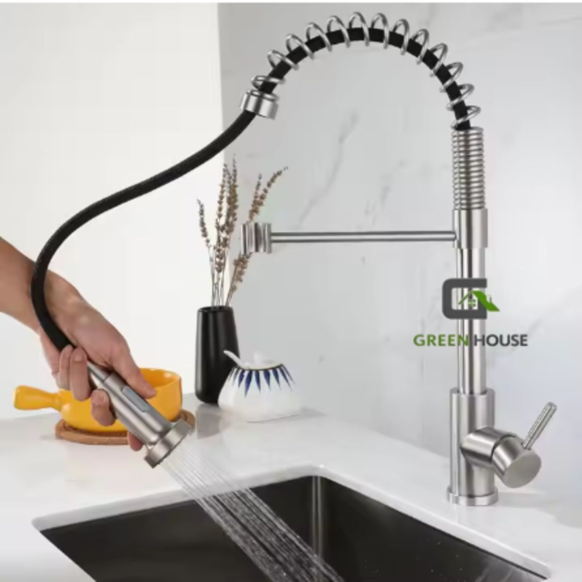 GENERICO - COMBO 60X45X23CM LAVADERO DE COCINA   MEZCLADORA  EXTRAIBLE