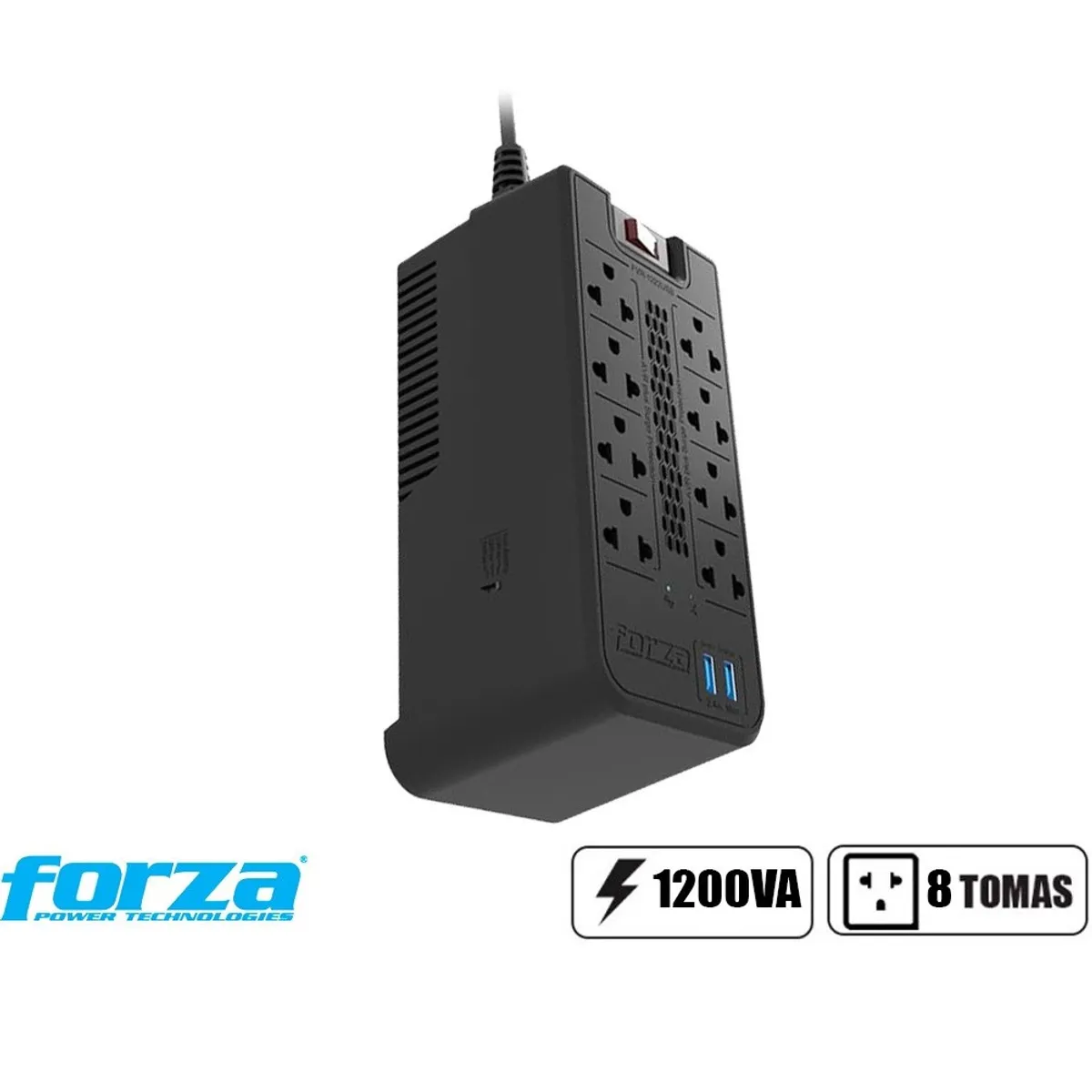 FORZA - ESTABILIZADOR FORZA MOD FVR-1222USB 1200VA600W