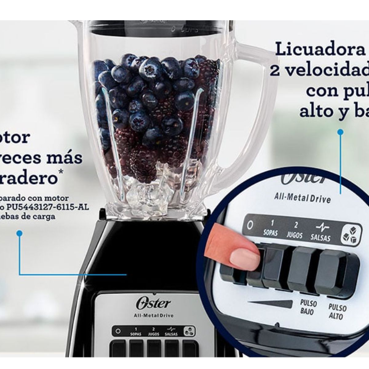 OSTER - LICUADORA  OSTER  BLSTKAG-BPB  2 VELOCIDADES NEGRO