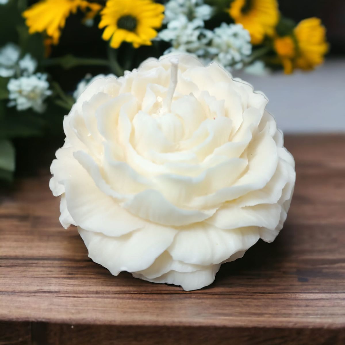 GENERICO - VELA FLOR DE PEONIA PERFUMADA DE CERA DE SOJA