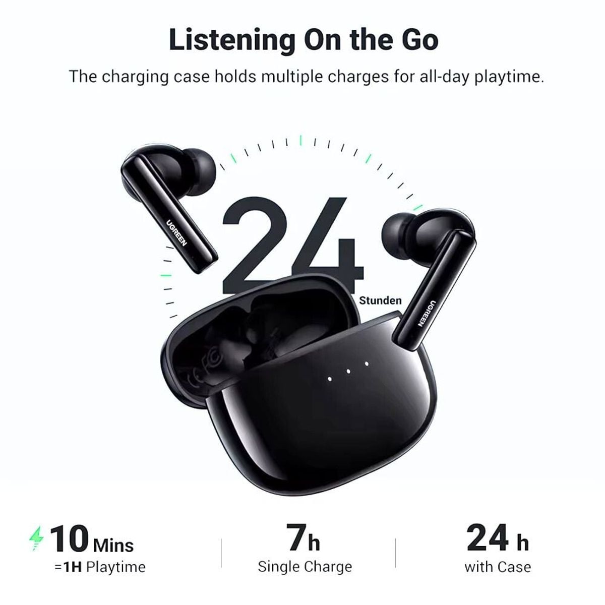 UGREEN - Audífonos HiTune T3 UGREEN cancelación de ruido Bluetooth TWS negro