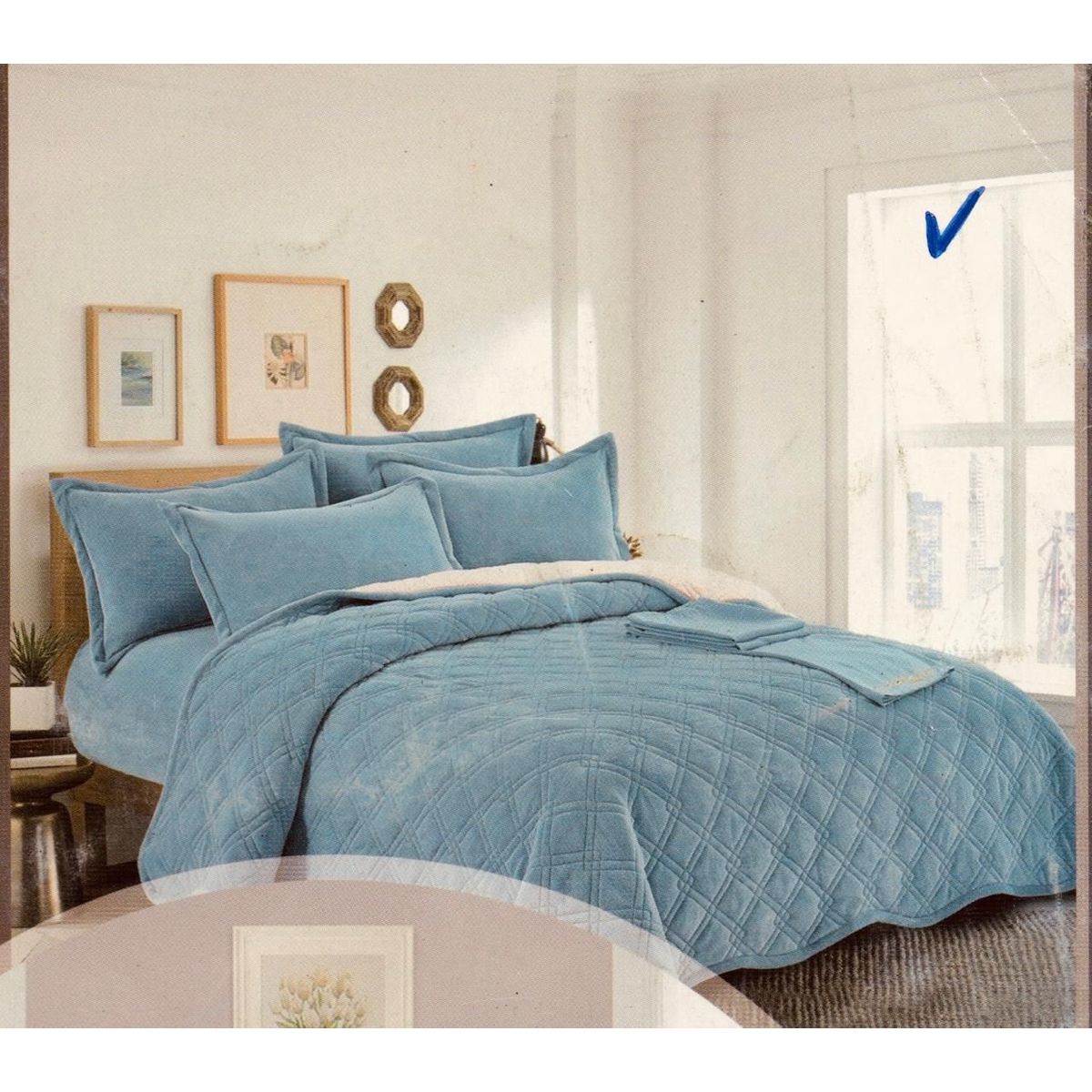 MINGDA - Set de Cobertor  2 Pz de Piel y Sherpa+ Sabanas + Fundas 100% Calidad Premium