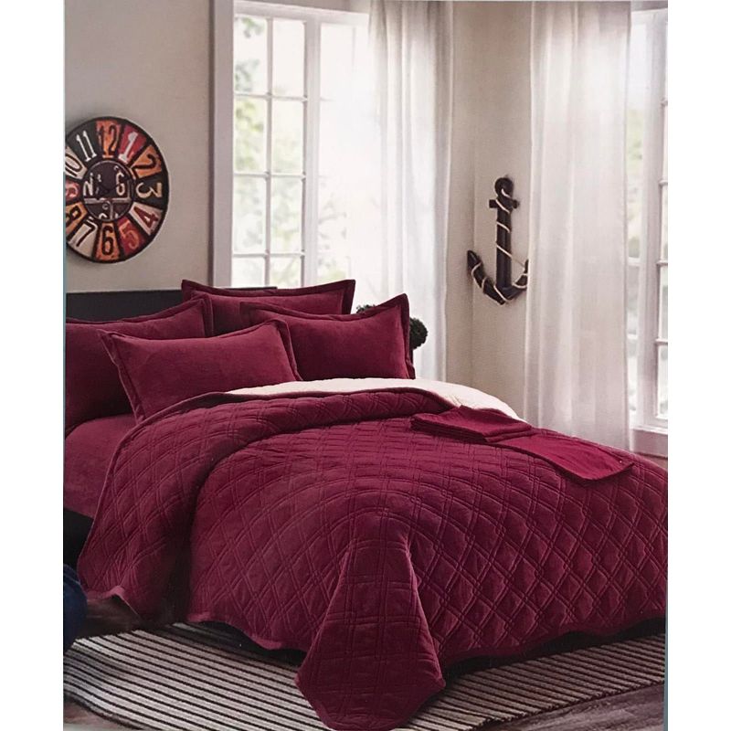 MINGDA - Set de Cobertor  2 Pz de Piel y Sherpa+ Sabanas + Fundas 100% Calidad Premium
