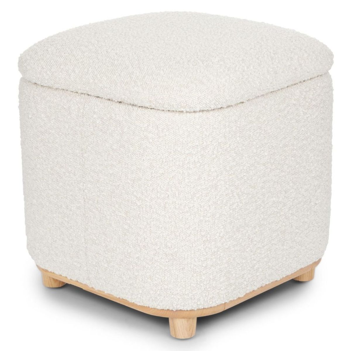 GENERICO - Puff Baul Benjamin Pequeño Blanco Decoban Hogar