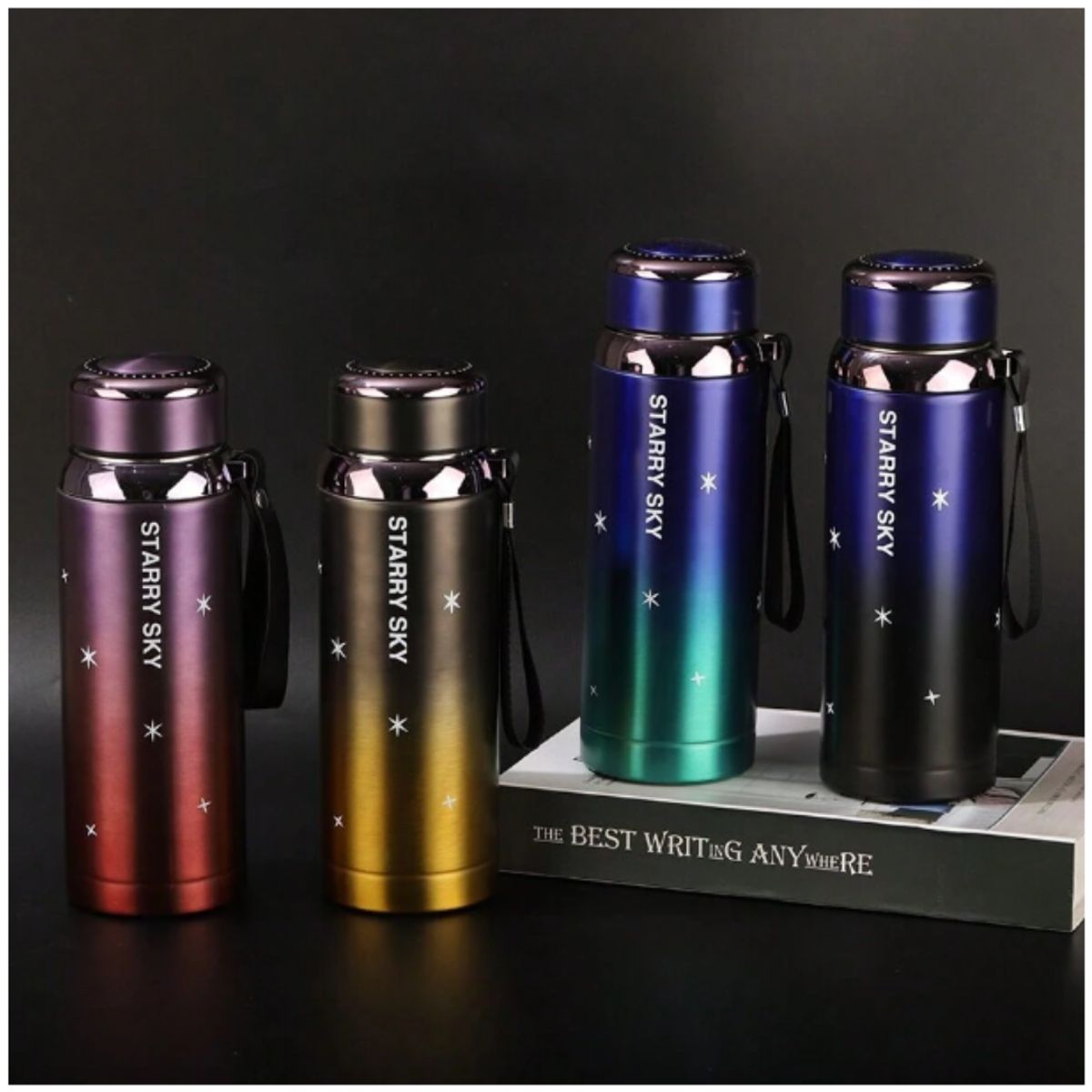 INSPIRA MARKET - Termo portatil elegante estrellas 1000ml