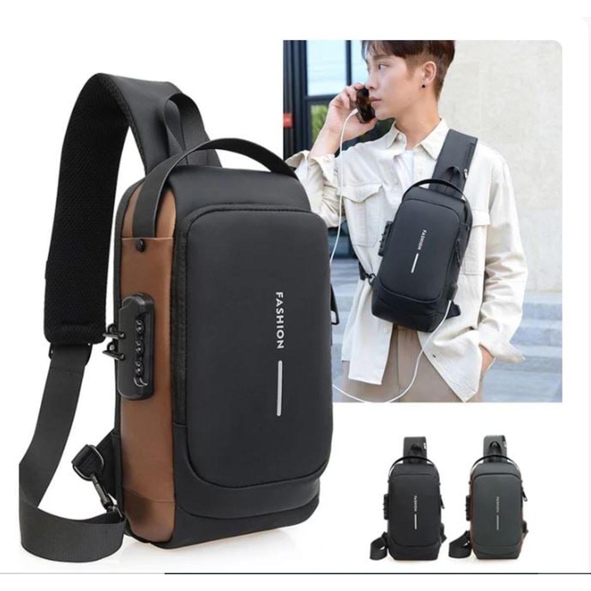 GENERICO - Morral Fashion Antirrobo para Hombres