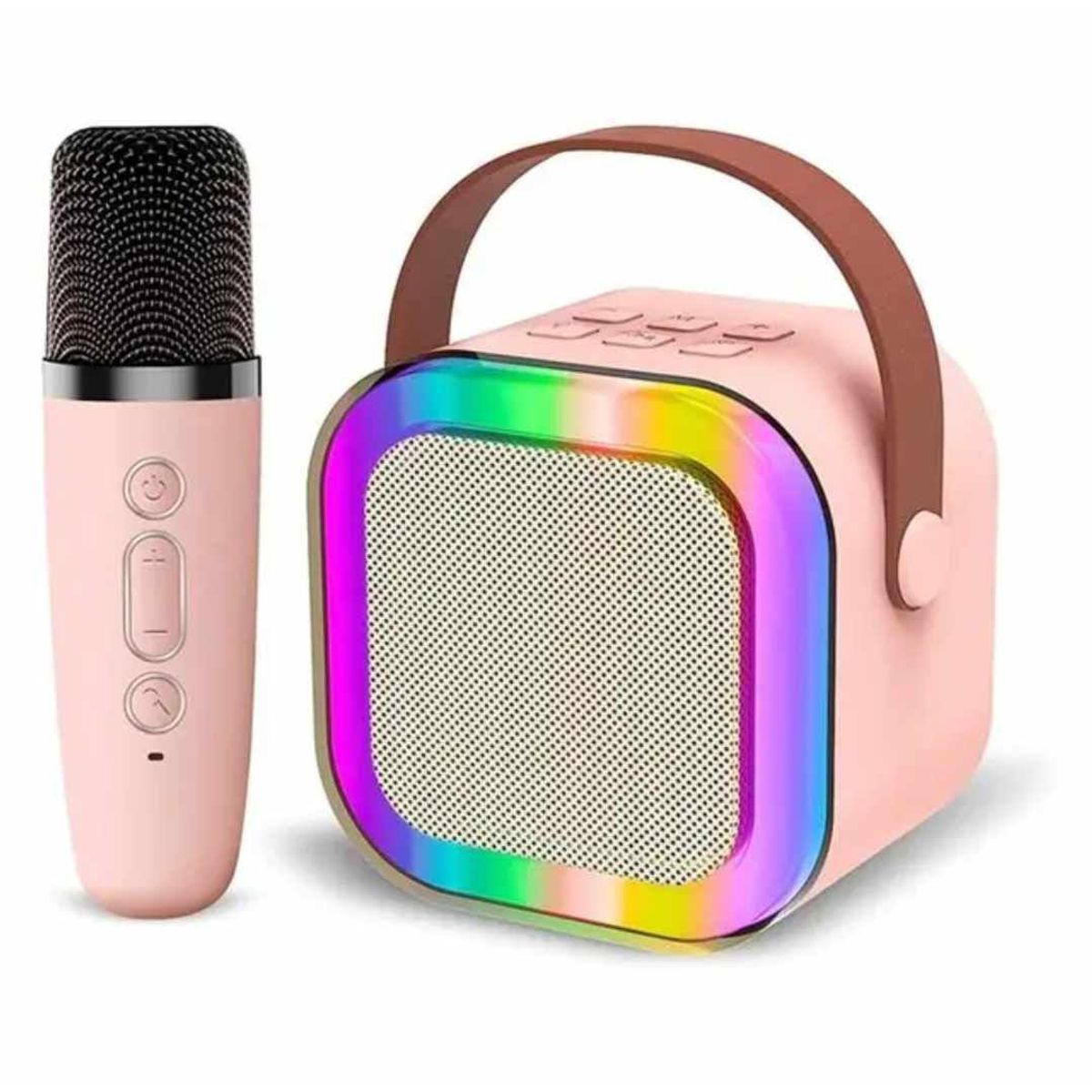 GENERICO - Parlante y Microfono Karaoke LED Bluetooth Portatil Recargable USB