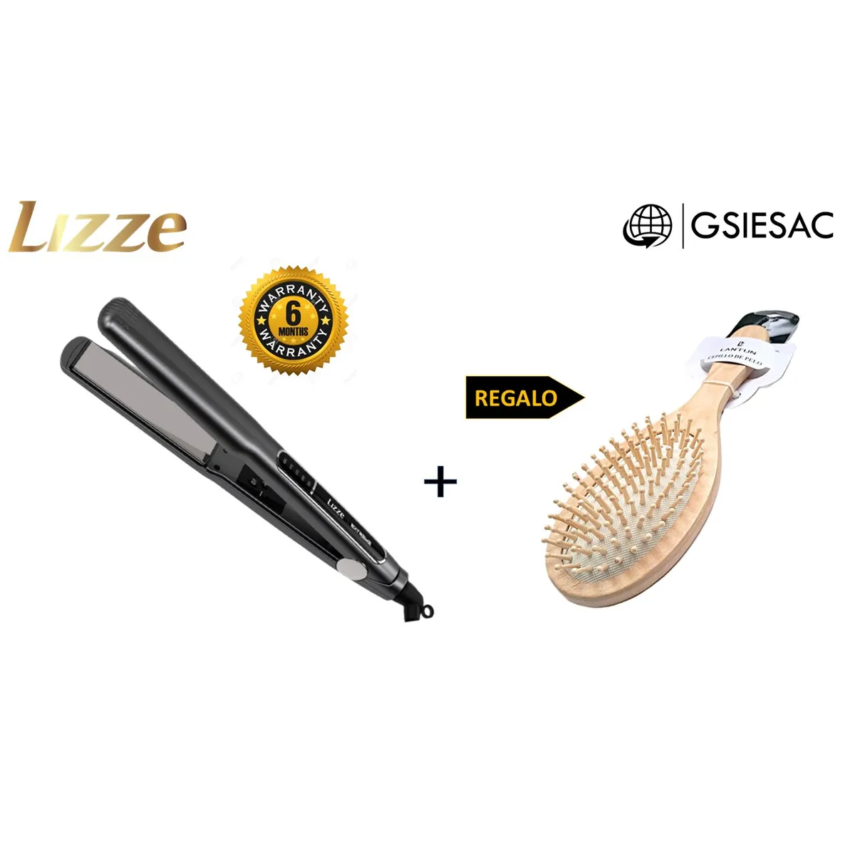 LIZZE - LIZZE PACK PLANCHA EXTREME + REGALO CEPILLO OVALADO DE BAMBU