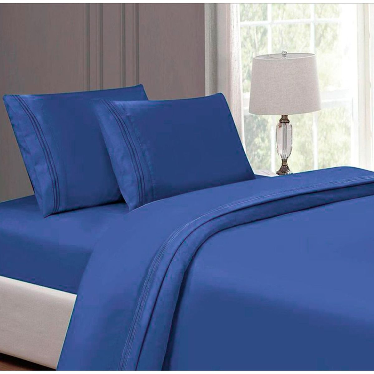 CASATEX - Juego de Sábanas Bordada 2plz - AZUL