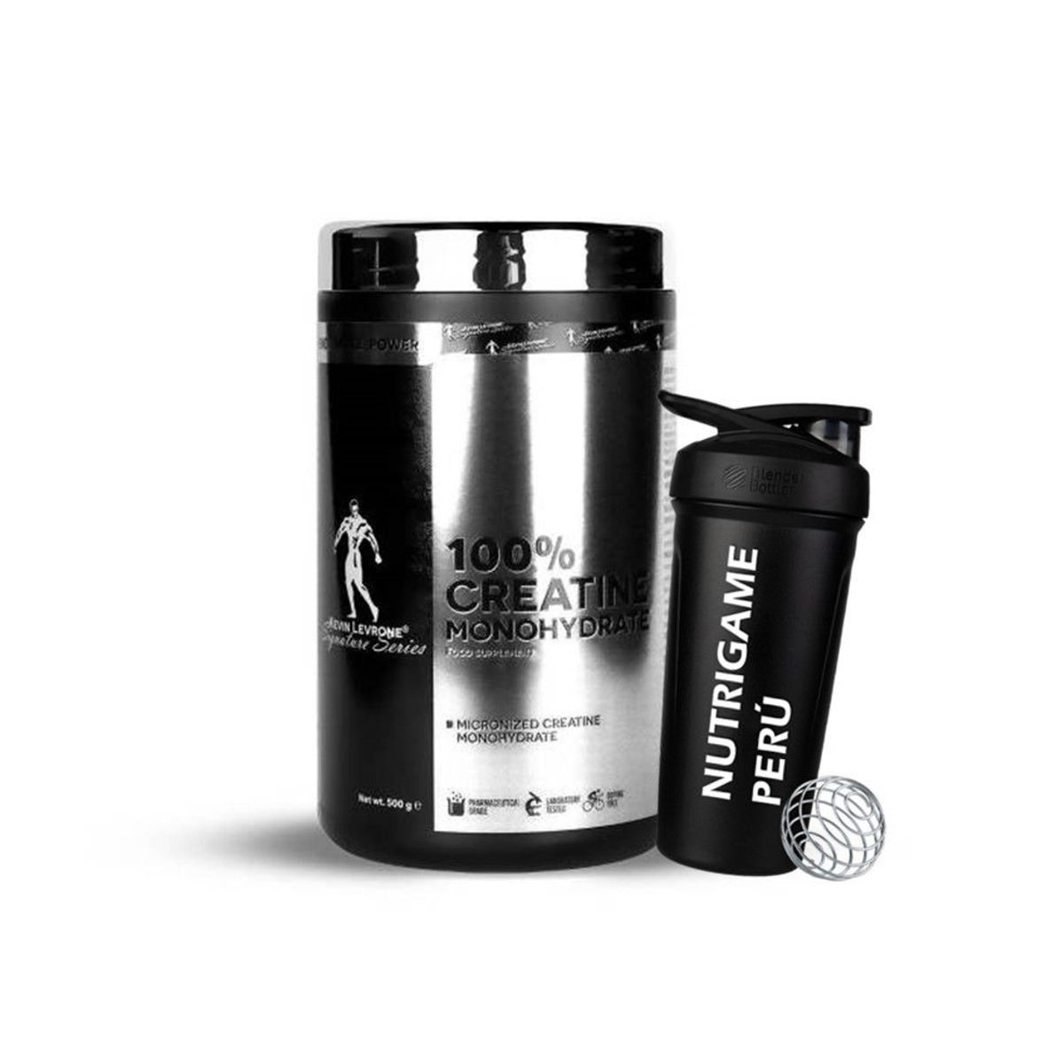 KEVIN LEVRONE - Creatina Monohidratada Kevin Levrone 500gr + Shaker - Tienda Fisica