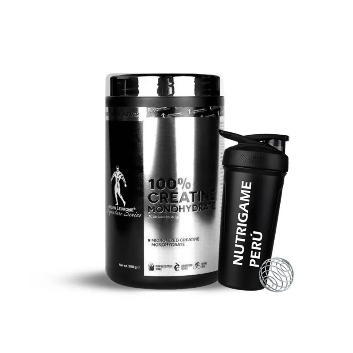 KEVIN LEVRONE - Creatina Monohidratada Kevin Levrone 500gr + Shaker - Tienda Fisica