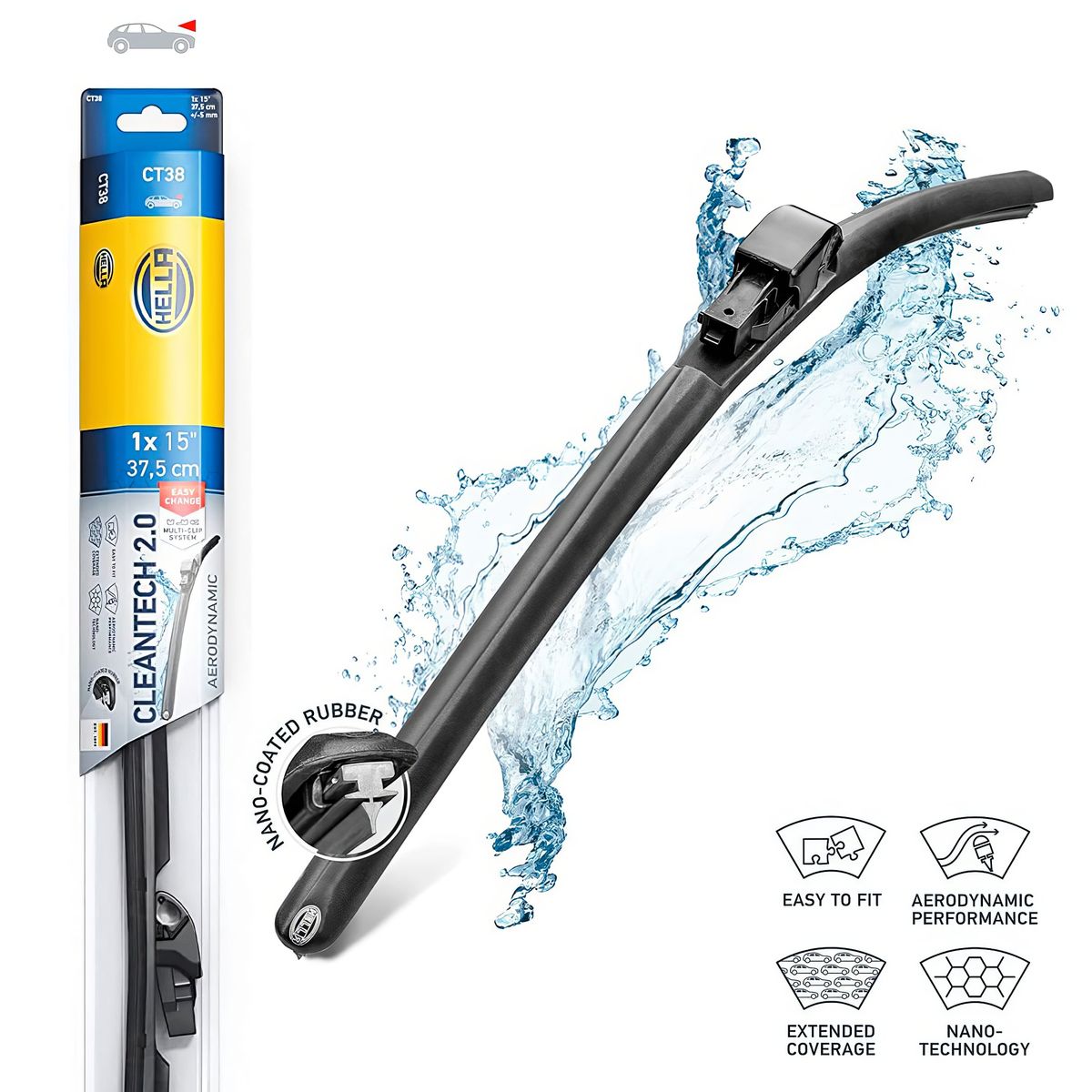 HELLA - Limpiaparabrisas Hella Cleantech 22  55cm 1und